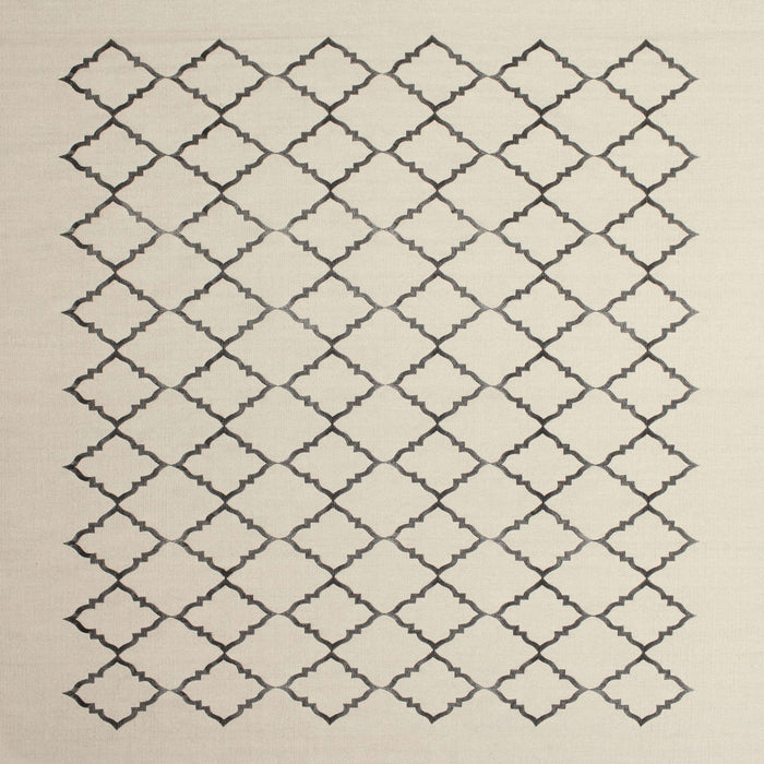 Square Contemporary Wheat Beige Trellis Rug, con1051