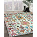 Machine Washable Contemporary Light Jade Green Rug in a Family Room, wshcon1053