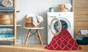 Machine Washable Contemporary Red Rug in a Washing Machine, wshcon1054