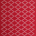 Square Contemporary Red Trellis Rug, con1054