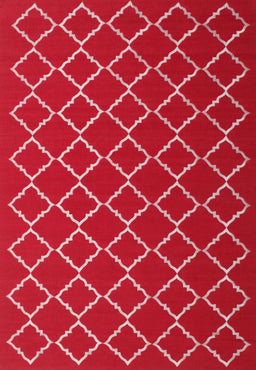 Machine Washable Contemporary Red Rug, wshcon1054
