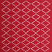 Sideview of Machine Washable Contemporary Red Rug, wshcon1054