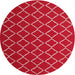 Sideview of Contemporary Red Trellis Rug, con1054