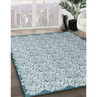 Contemporary Blue Modern Rug, con1055