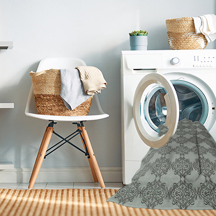 Machine Washable Contemporary Dark Gray Rug in a Washing Machine, wshcon1056