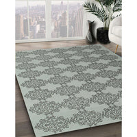 Contemporary Dark Gray Modern Rug, con1056