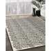 Contemporary Sandstone Brown Modern Rug in Family Room, con1057