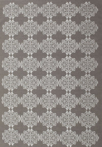 Machine Washable Contemporary Dark Gray Rug, wshcon1058