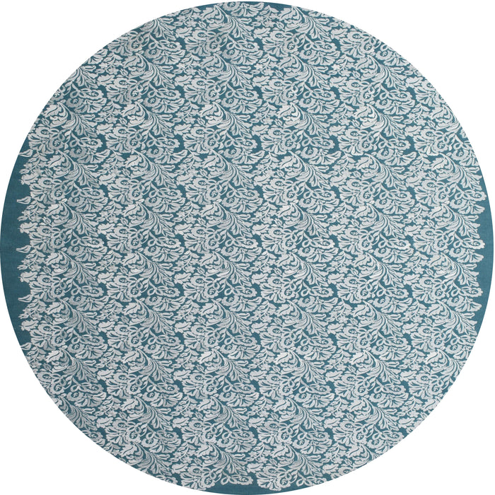 Sideview of Contemporary Light Steel Blue Modern Rug, con1059