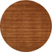 Sideview of Contemporary Mahogany Brown Modern Rug, con105