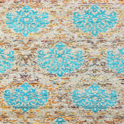 Square Contemporary Mint Green Modern Rug, con1062