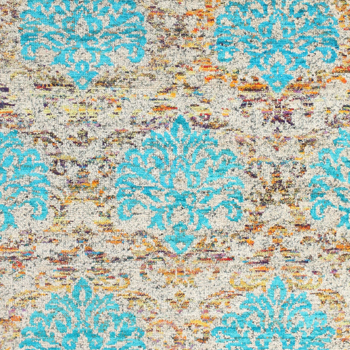 Machine Washable Contemporary Magic Mint Green Rug, wshcon1062