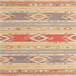 Sideview of Machine Washable Contemporary Sunrise Orange Rug, wshcon1063