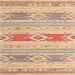 Square Contemporary Sunrise Orange Modern Rug, con1063