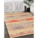 Contemporary Sunrise Orange Modern Rug in Family Room, con1063