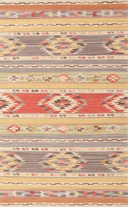 Contemporary Sunrise Orange Modern Rug, con1063