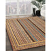 Contemporary Sienna Brown Modern Rug in Family Room, con1065