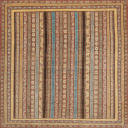 Sideview of Machine Washable Contemporary Sienna Brown Rug, wshcon1065