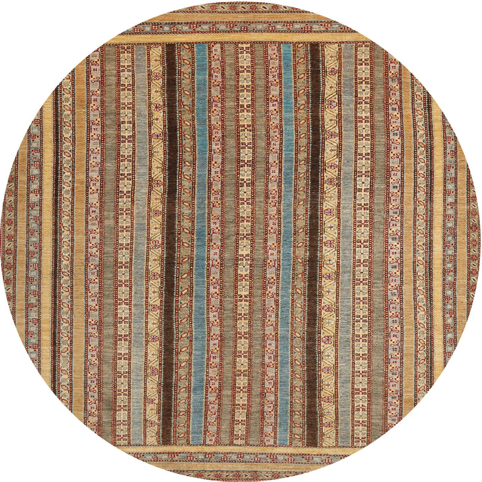 Sideview of Contemporary Sienna Brown Modern Rug, con1065