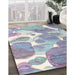 Contemporary Lavender Purple Modern Rug in Family Room, con1067