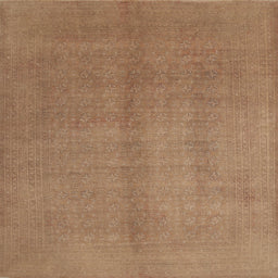 Square Contemporary Light Brown Modern Rug, con1068