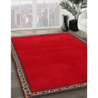 Contemporary Chestnut Brown Modern Rug, con1069