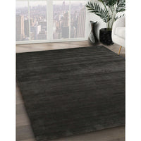 Contemporary Charcoal Black Modern Rug, con106