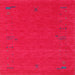 Sideview of Machine Washable Contemporary Red Rug, wshcon1071