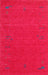 Machine Washable Contemporary Red Rug, wshcon1071