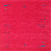 Square Contemporary Red Modern Rug, con1071