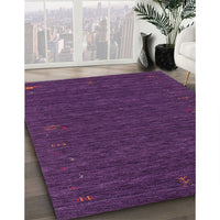 Contemporary Bright Purple Modern Rug, con1072