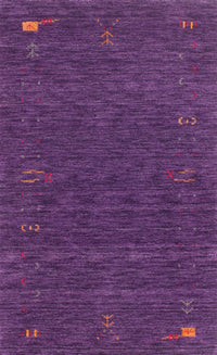 Machine Washable Contemporary Purple Rug, wshcon1073
