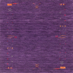 Sideview of Machine Washable Contemporary Purple Rug, wshcon1073