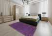 Machine Washable Contemporary Purple Rug in a Bedroom, wshcon1073