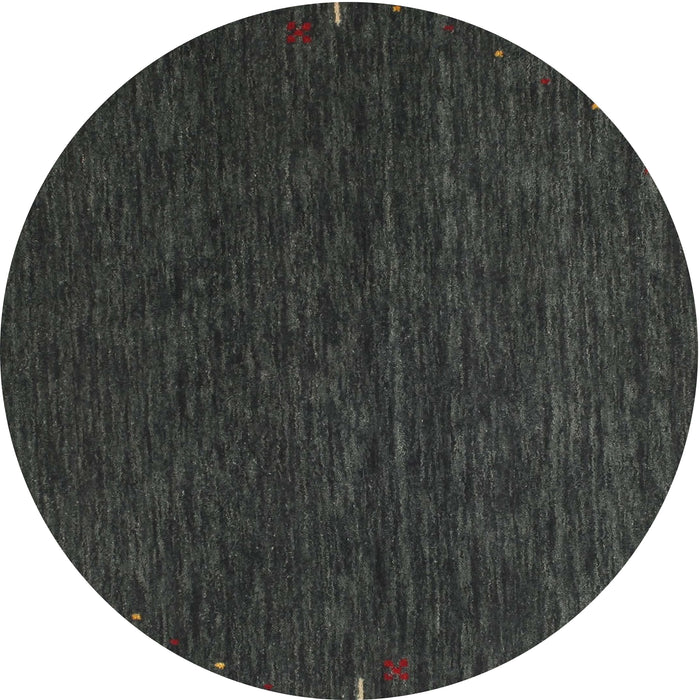 Square Machine Washable Contemporary Charcoal Black Rug, wshcon1075