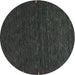 Sideview of Contemporary Charcoal Black Modern Rug, con1075