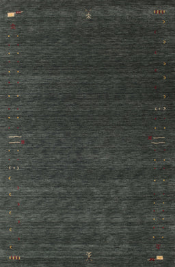 Contemporary Gunmetal Green Modern Rug, con1077