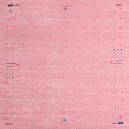 Sideview of Machine Washable Contemporary Pink Rug, wshcon1079