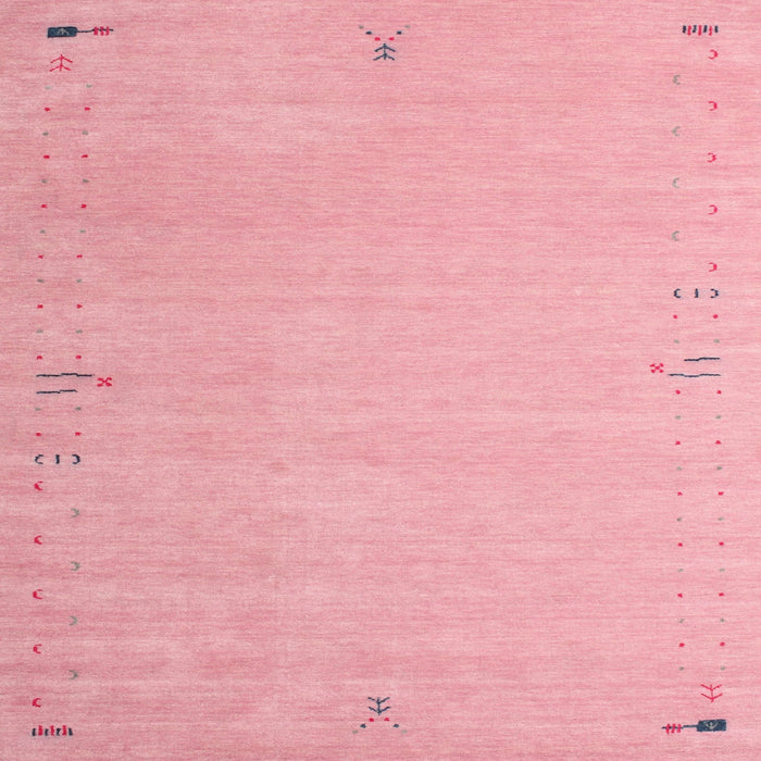 Sideview of Machine Washable Contemporary Pink Rug, wshcon1079