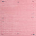 Sideview of Machine Washable Contemporary Pink Rug, wshcon1079