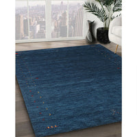 Contemporary Blue Modern Rug, con1080