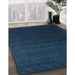 Machine Washable Contemporary Blue Rug in a Family Room, wshcon1080