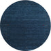 Sideview of Contemporary Blue Modern Rug, con1080