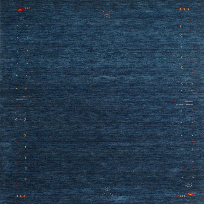 Sideview of Machine Washable Contemporary Blue Rug, wshcon1080