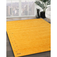 Contemporary Dark Orange Modern Rug, con1081