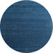 Square Machine Washable Contemporary Lapis Blue Rug, wshcon1082