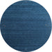 Sideview of Contemporary Blue Modern Rug, con1082