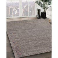 Contemporary Army Brown Modern Rug, con1083