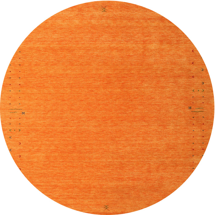 Square Machine Washable Contemporary Orange Red Rug, wshcon1084