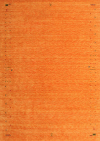 Machine Washable Contemporary Orange Red Rug, wshcon1084